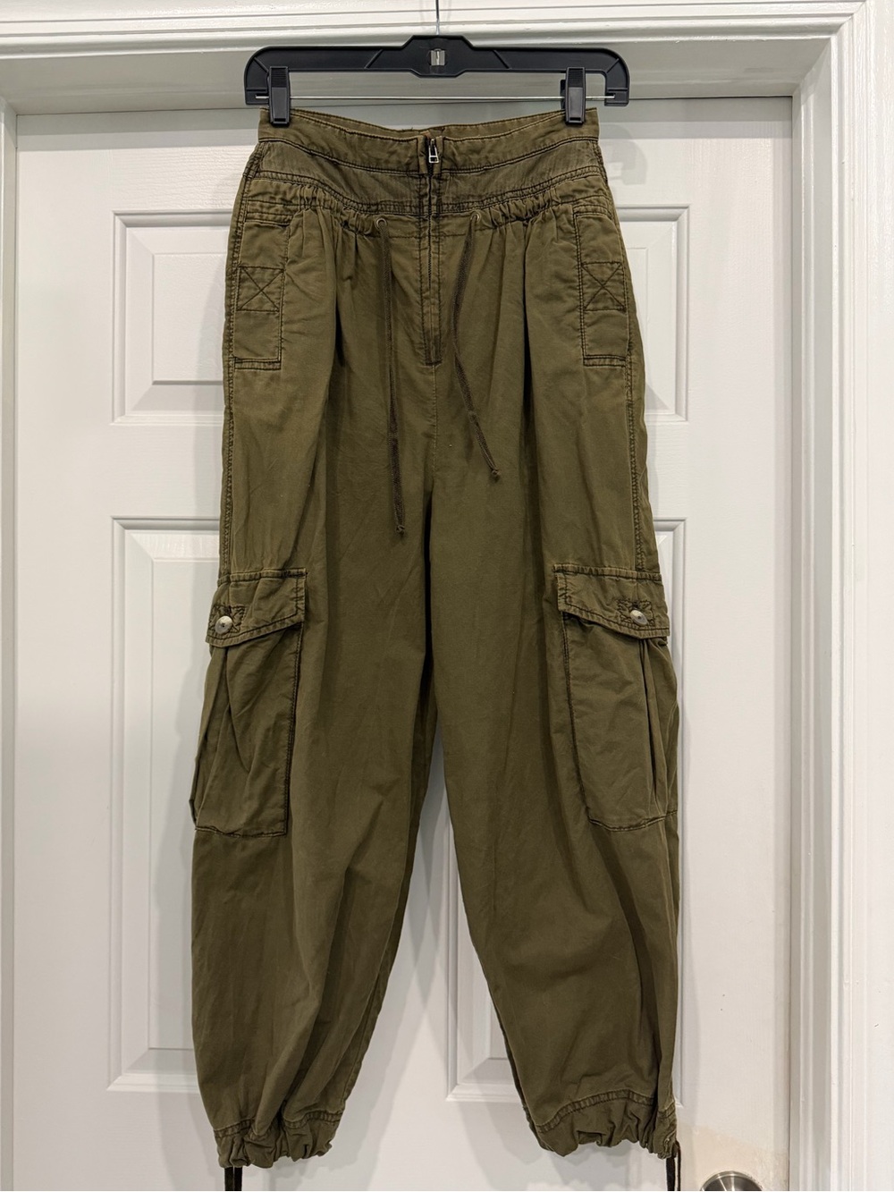 Free people dark green cargo pants